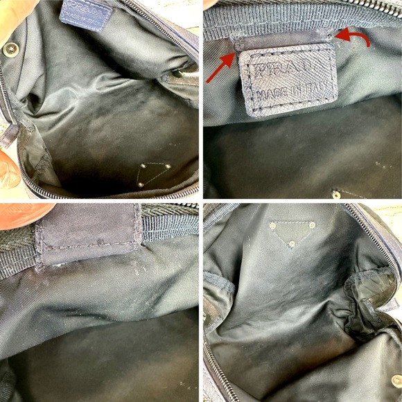 Prada Nylon Navy Blue crossbody or bum bag pouch with chain and dust bag - Picture 10 of 15